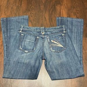 JOE’s JEANS boot cut flare. Embroidered Back Pocket size 27 EUC Vintage Y2K